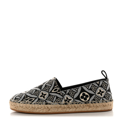 Louis Vuitton Jacquard Since 1854 Starboard Espadrille Flats 35 Grey 1 of 9