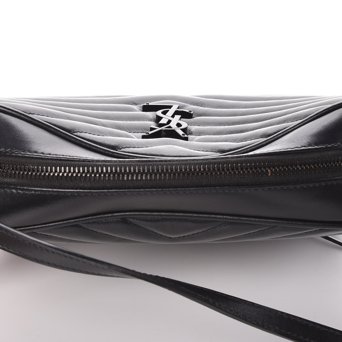 Calfskin Matelasse Monogram Lou Camera Bag Black