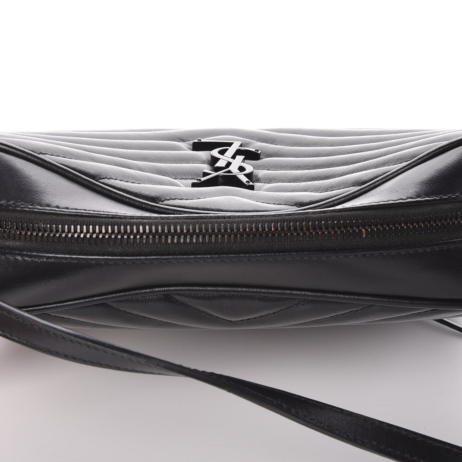 Saint Laurent Calfskin Matelasse Monogram Lou Camera Bag Black 12 of 12