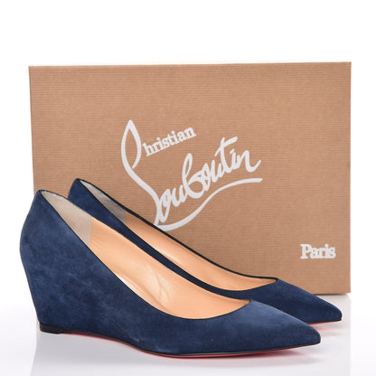 Christian Louboutin Veau Velours Pipina 55 Wedges 36.5 Night 10 of 10