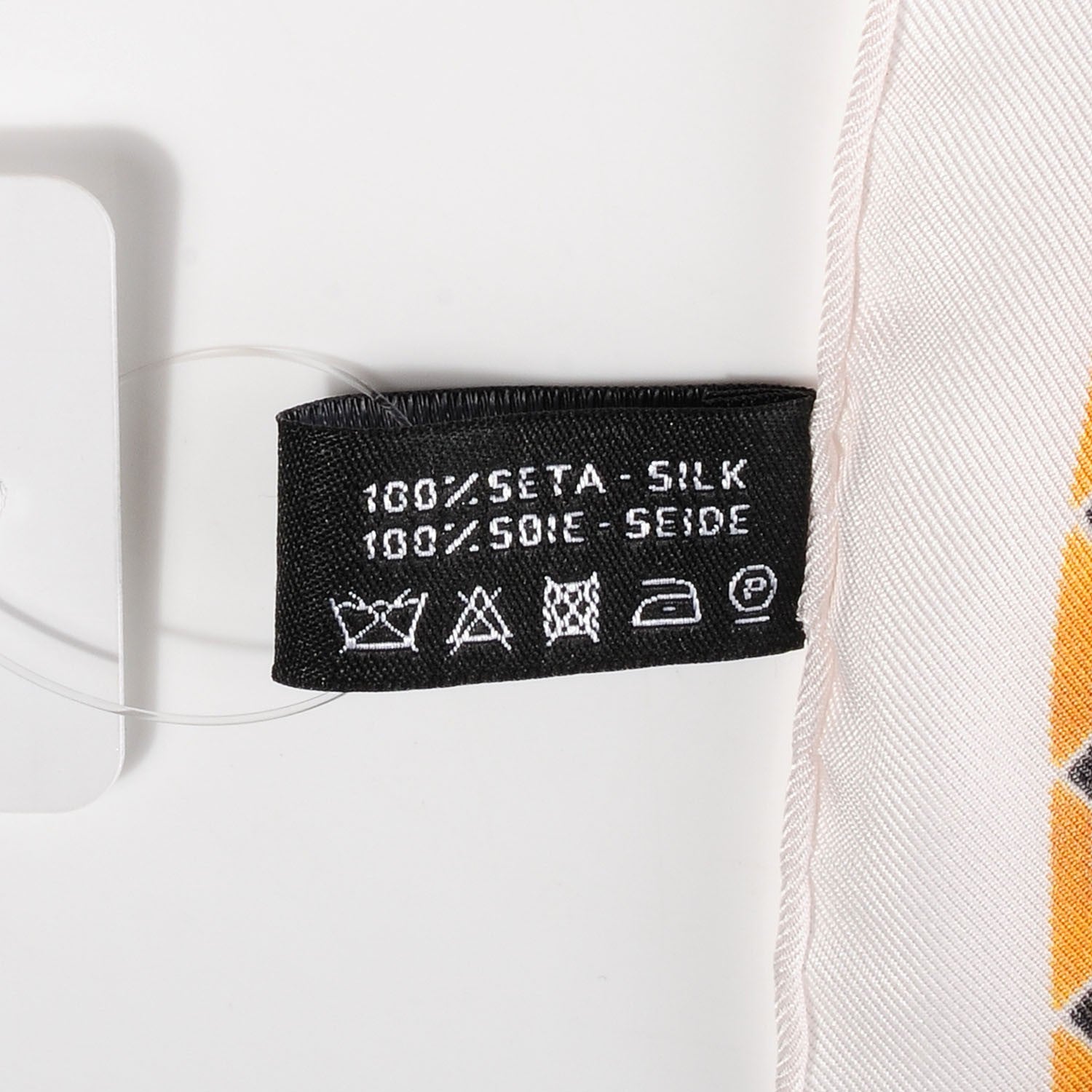 Chanel Silk CC Square Scarf Yellow 4 of 4