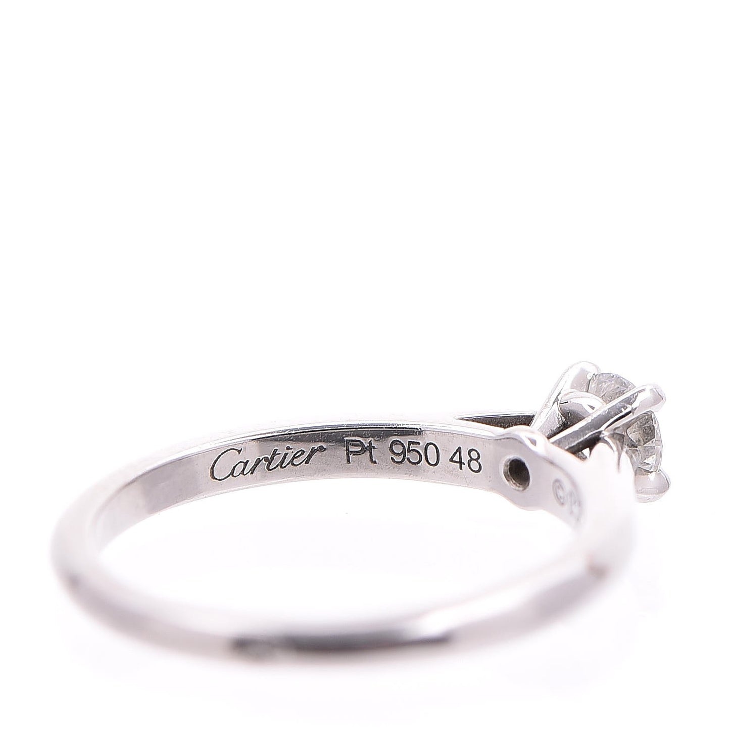 Platinum .22ct Diamond Solitaire Engagement Ring 48 4.5