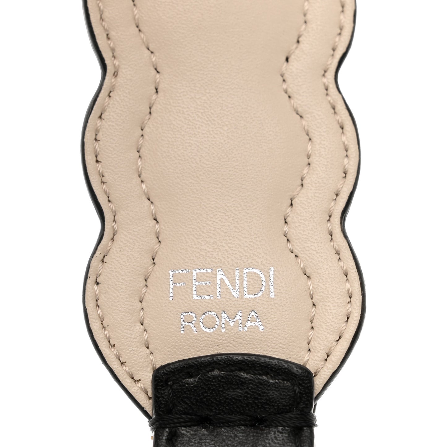 Calfskin Pearl Embellished Mini Strap You Black Camelia
