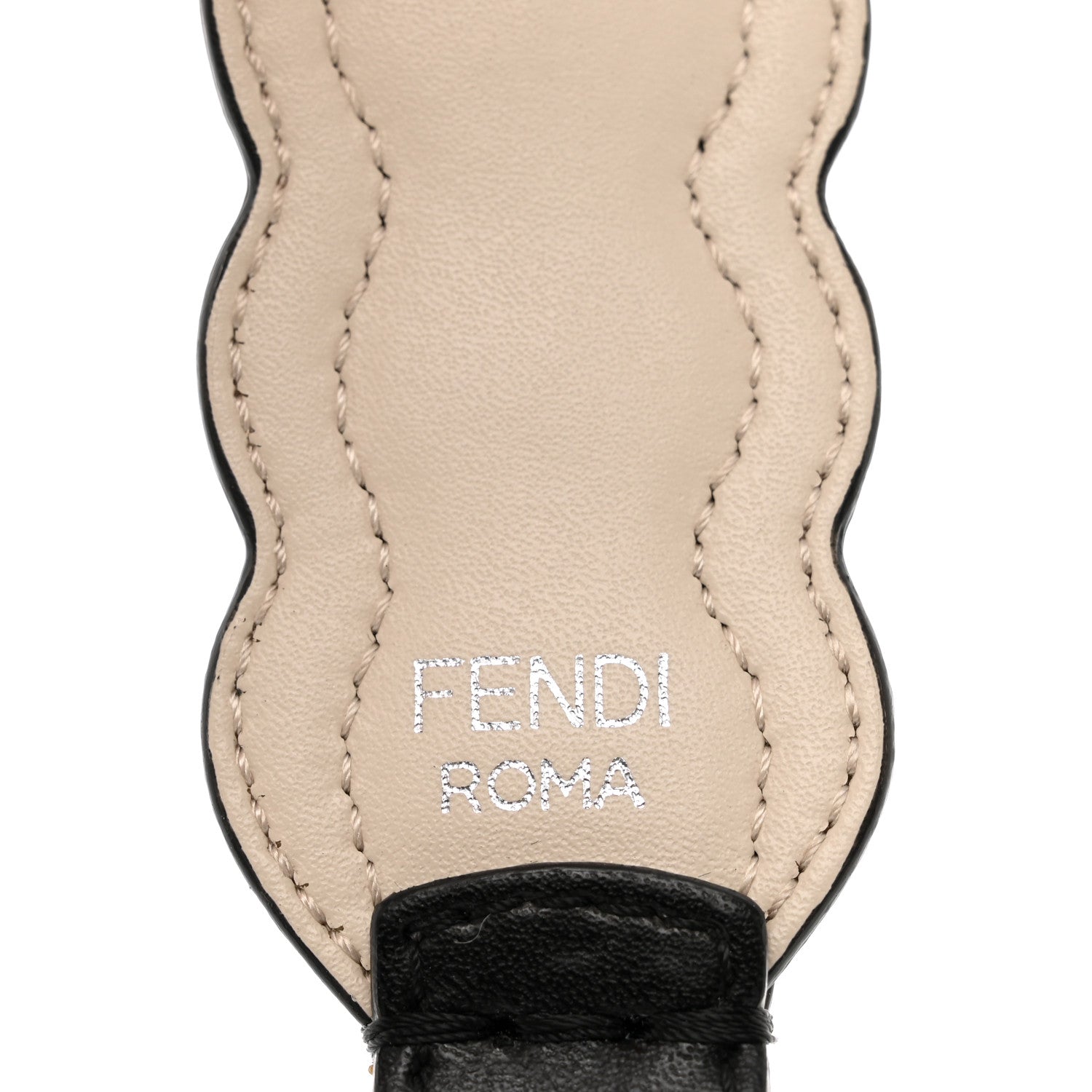 Fendi Calfskin Pearl Embellished Mini Strap You Black Camelia 3 of 3