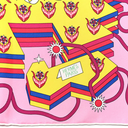 Hermes Silk Woof Woof Scarf 90 Rose 2 of 7