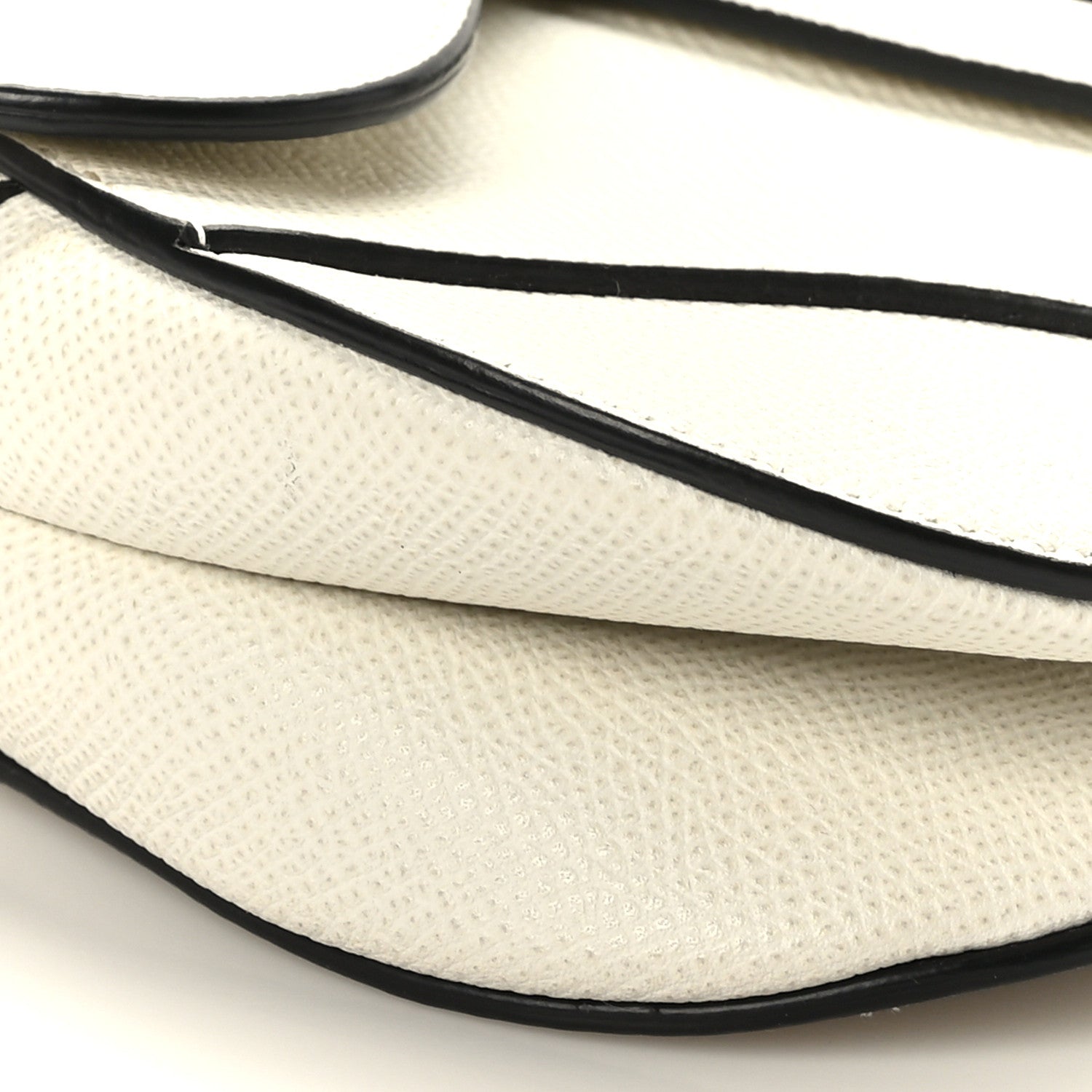 Christian Dior Grained Calfskin Mini Saddle Bag White 7 of 8
