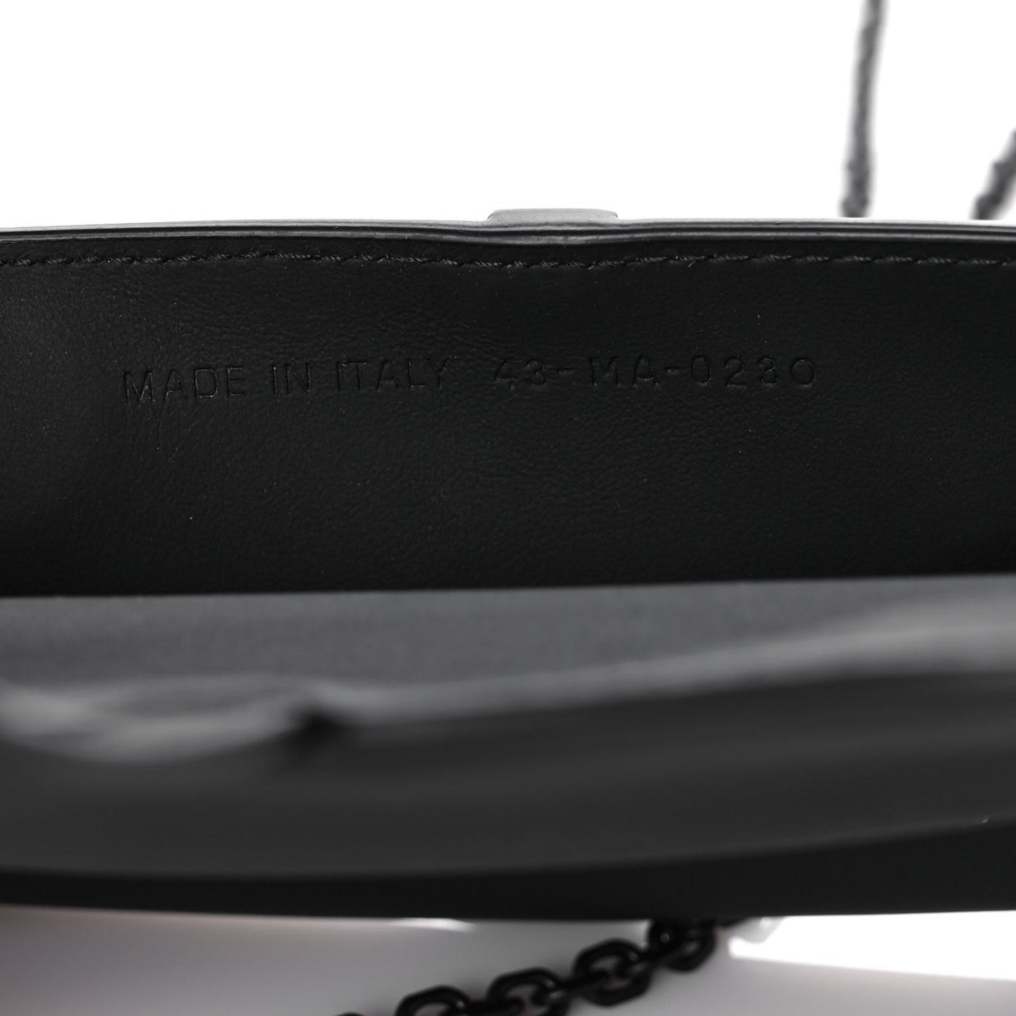Ultra Matte Calfskin Nano Saddle Chain Pouch Black