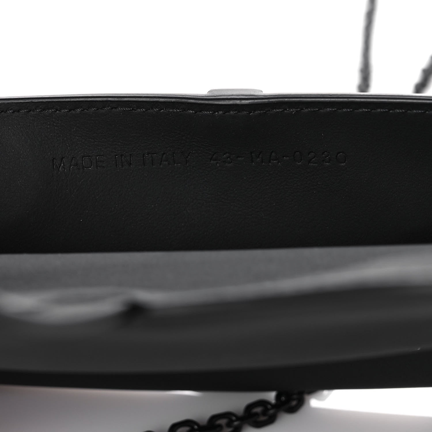 Christian Dior Ultra Matte Calfskin Nano Saddle Chain Pouch Black 7 of 12