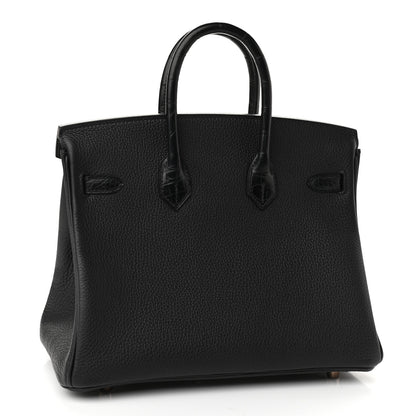 Hermes Togo Matte Alligator Birkin Touch 25 Black 3 of 10