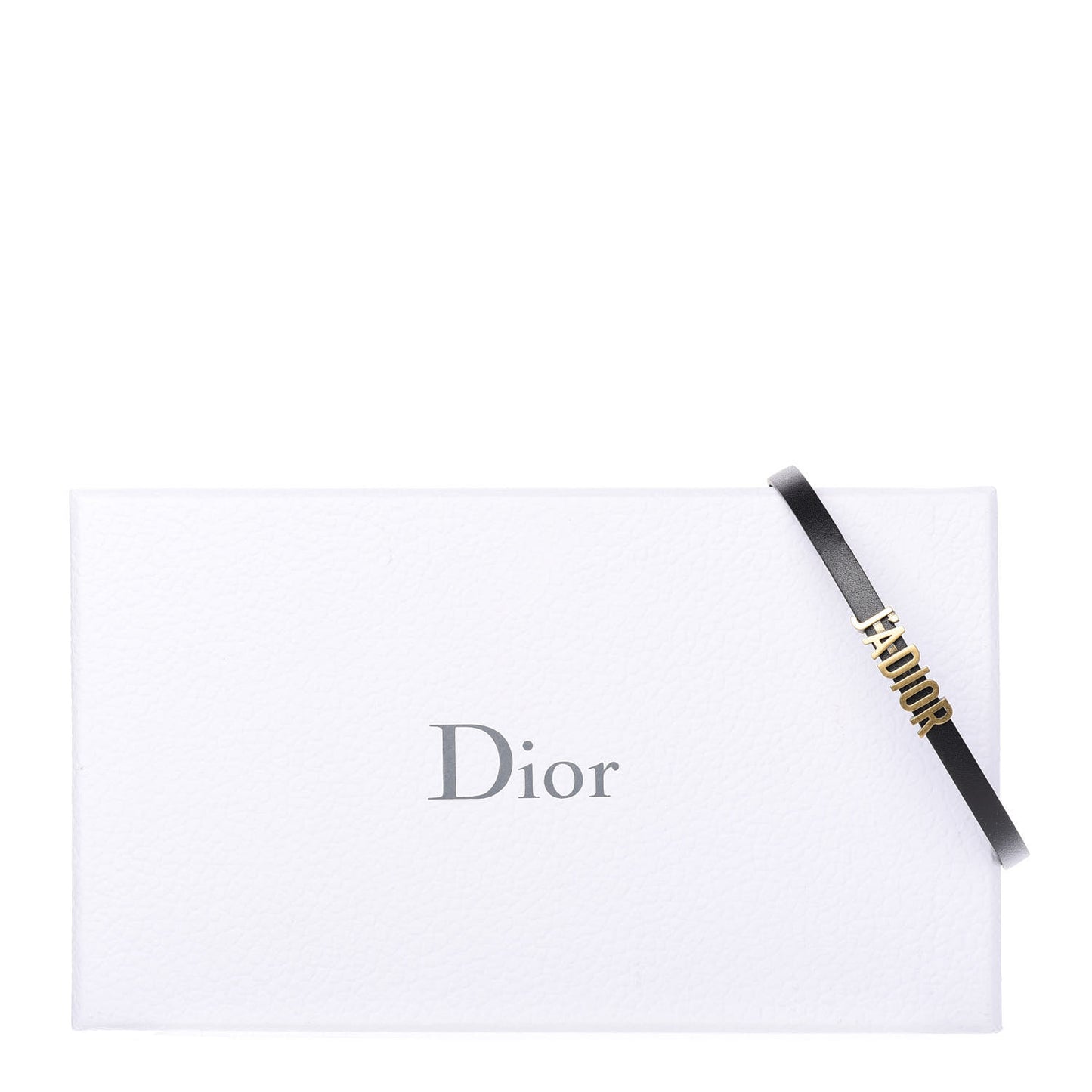 Calfskin J'Adior Logo Choker Necklace Black