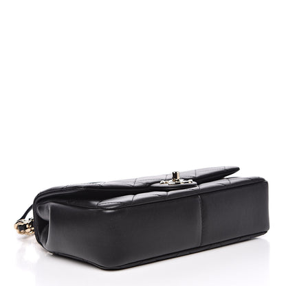 Chanel Lambskin Quilted Resin Bi-Color Chain Flap Bag Black 4 of 13