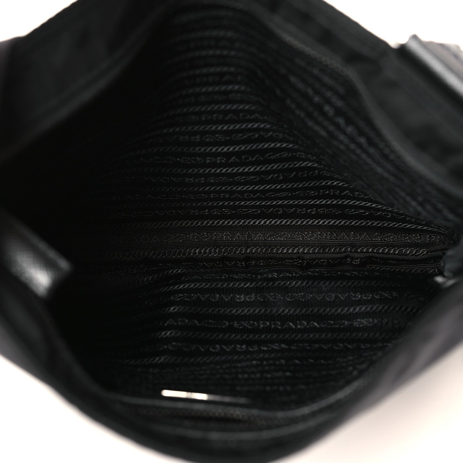 Prada Re-Nylon Saffiano Pocket Flat Messenger Bag Black 5 of 9