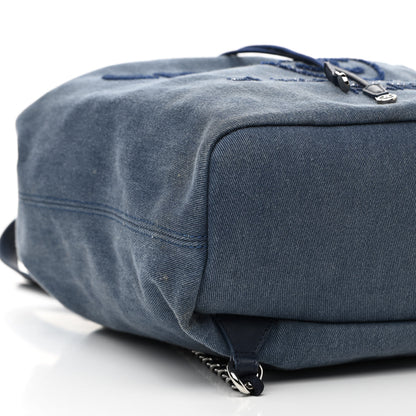 Chanel Canvas Sequin Large Deauville Backpack Navy 9 of 11