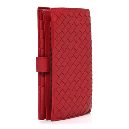 Bottega Veneta Nappa Intrecciato Continental Wallet Red 3 of 8