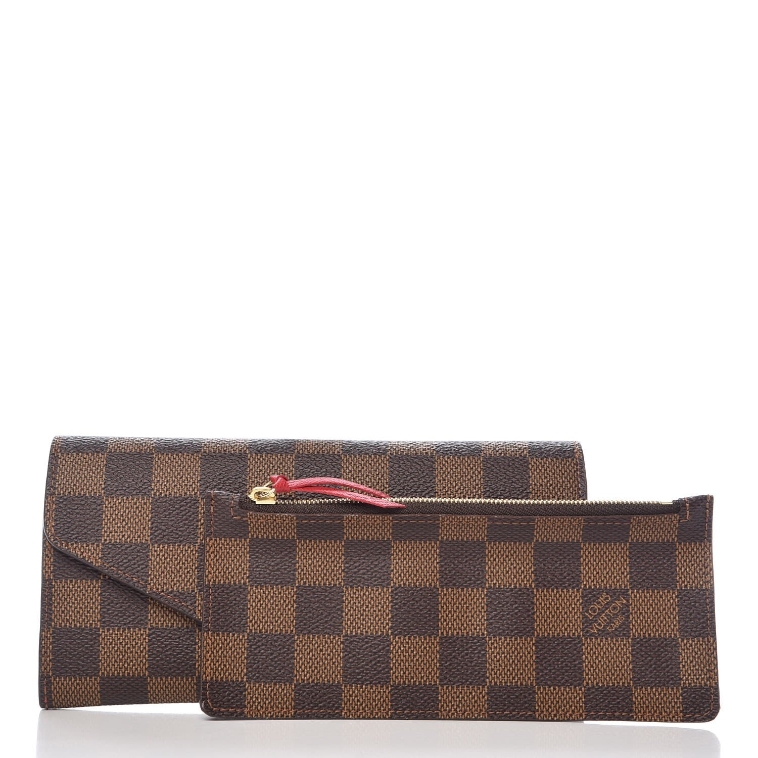 Louis Vuitton Damier Ebene Josephine Wallet Red 3 of 11