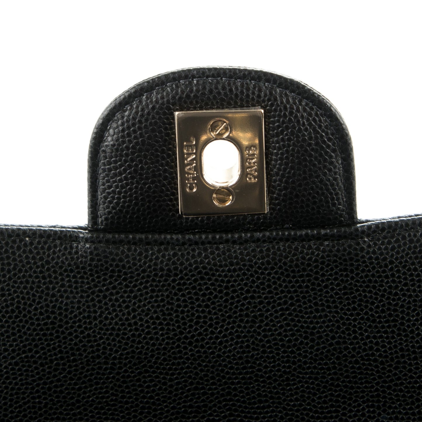 Caviar Quilted Mini Rectangular Flap Black