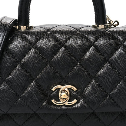 Chanel Caviar Quilted Extra Mini Coco Handle Flap Black 9 of 12