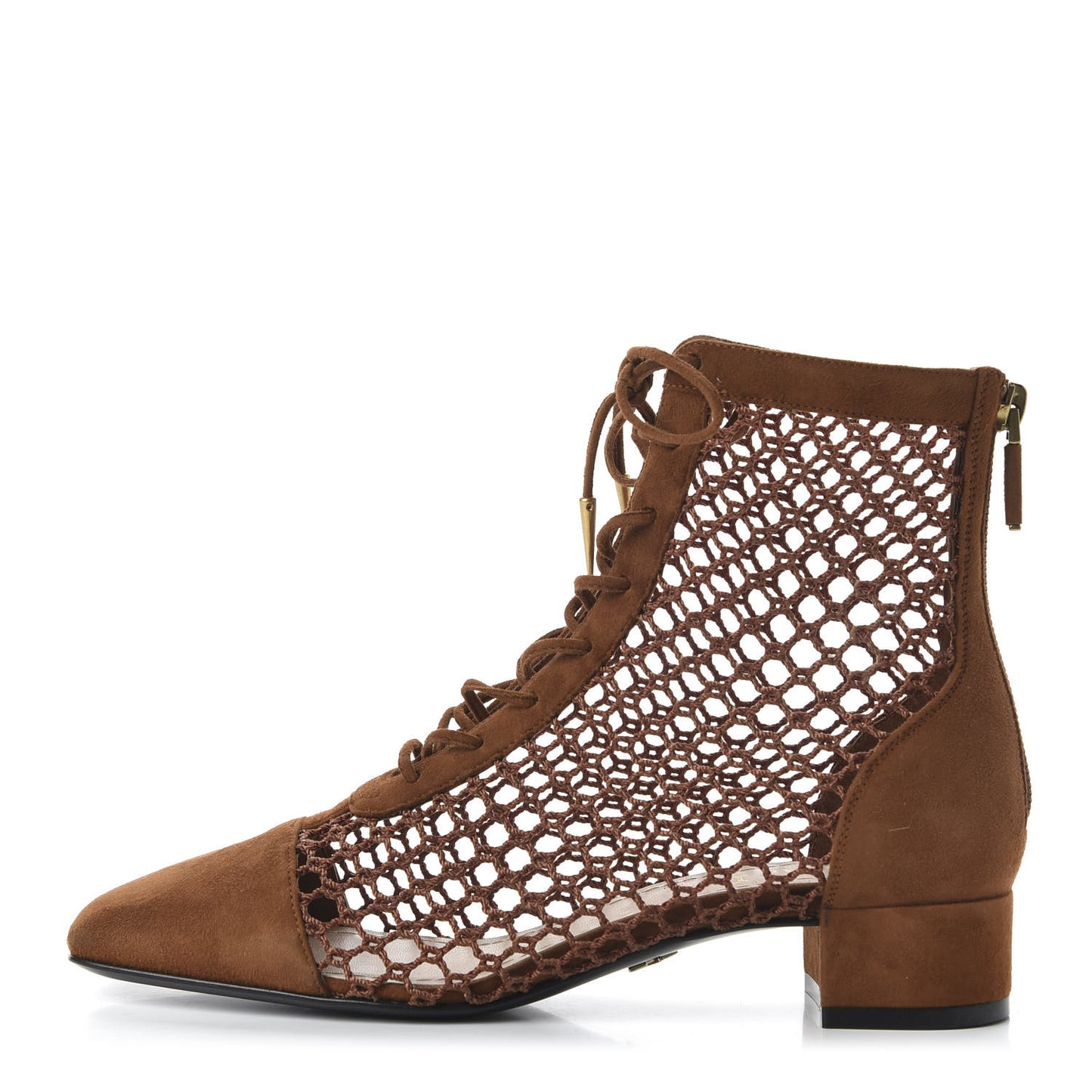 Suede Resille Naughtily-D 30mm Ankle Boots 35 Golden Brown