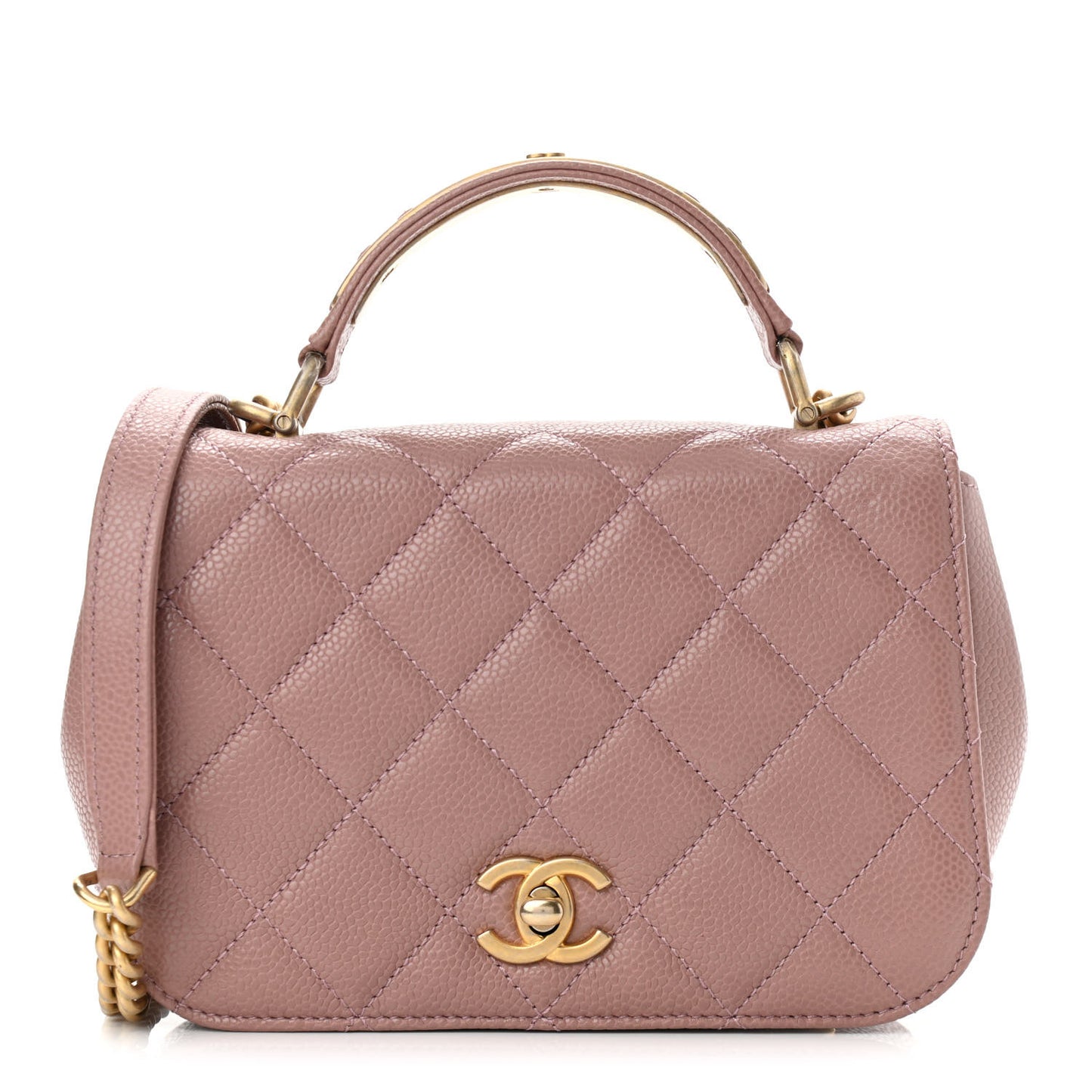 Caviar Mini Carry Around Flap Bag Light Pink