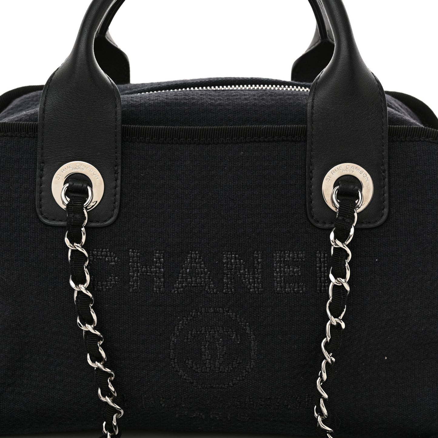 Mixed Fibers Small Deauville Bowling Bag Navy Blue