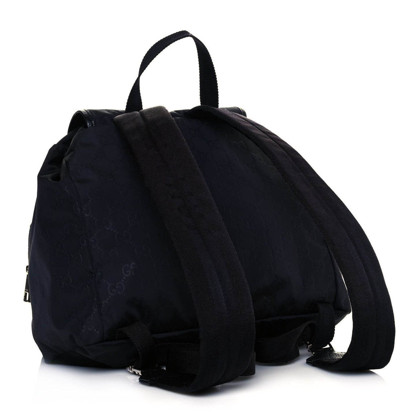 Nylon Monogram Medium Light Single Buckle Backpack Black