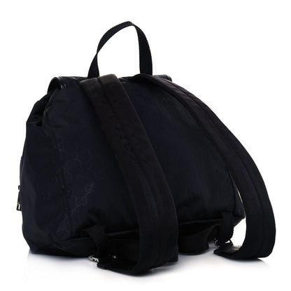 Gucci Nylon Monogram Medium Light Single Buckle Backpack Black 2 of 7
