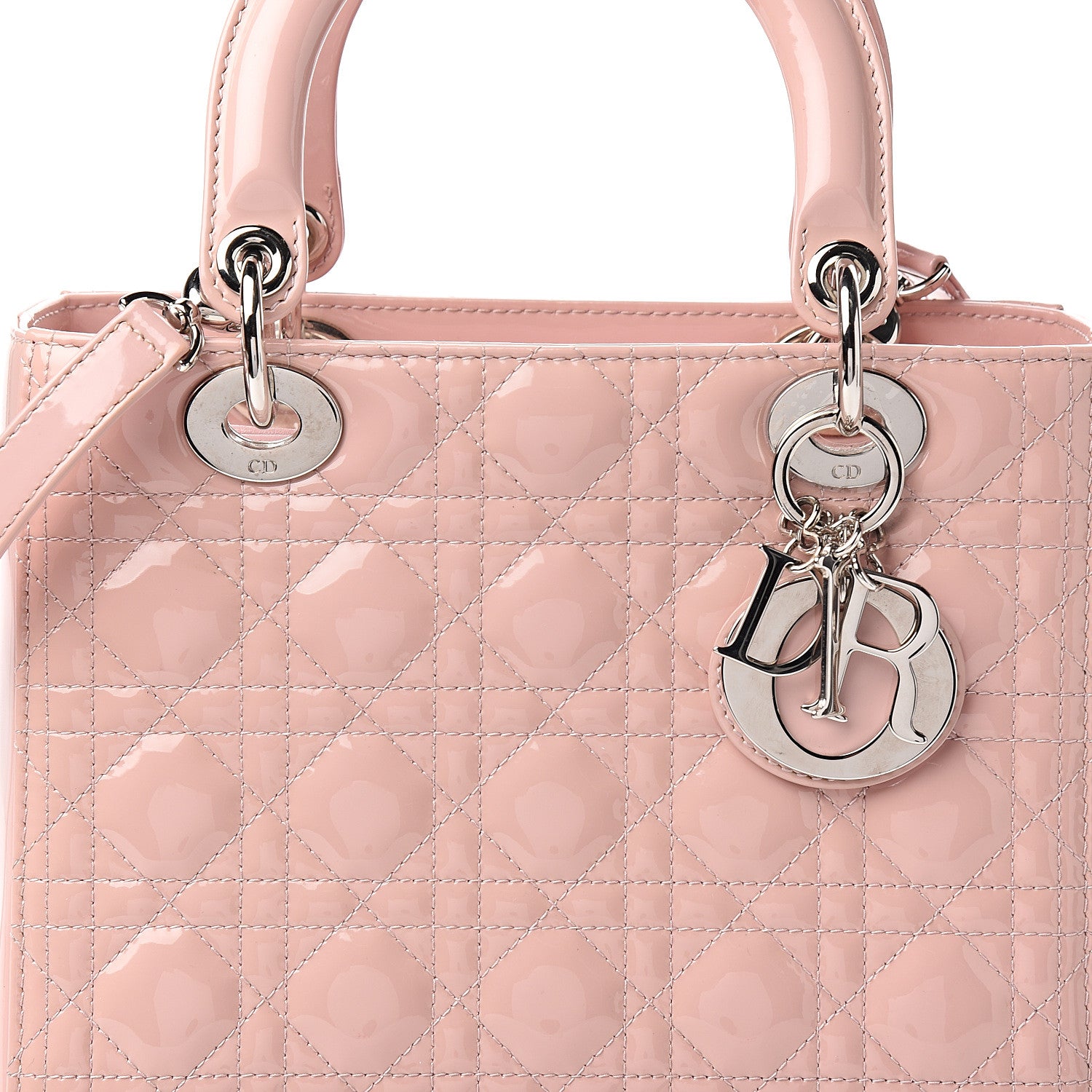 Christian Dior Patent Cannage Medium Lady Dior Rose Clair 9 of 9