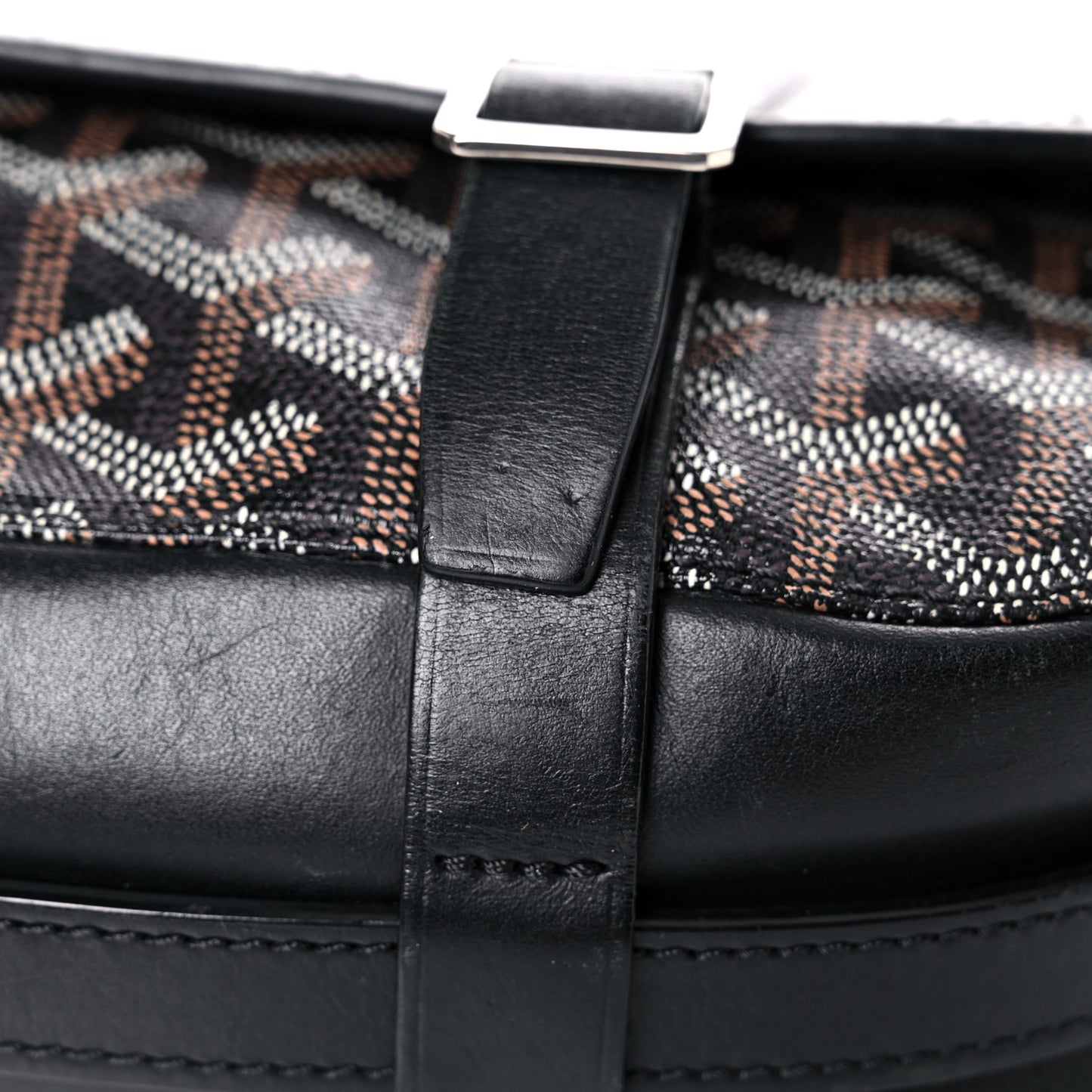 Goyardine Belvedere MM Messenger Bag Black