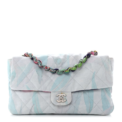 Chanel Canvas Quilted Jungle Jeans Flap White Multicolor 1 of 11