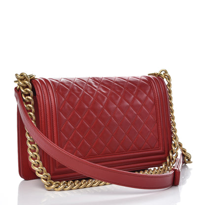 Chanel Caviar Quilted Medium Boy Flap Red 3 of 16