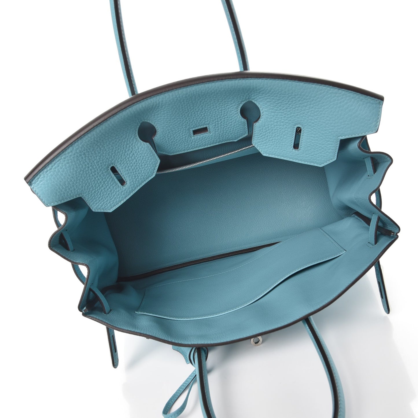 Taurillon Clemence Birkin 35 Bleu Atoll