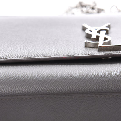 Saint Laurent Grain De Poudre Large Classic Monogram Kate Satchel Earth 9 of 11