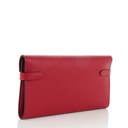 Hermes Epsom Kelly Longue Wallet Rouge Grenat 4 of 10