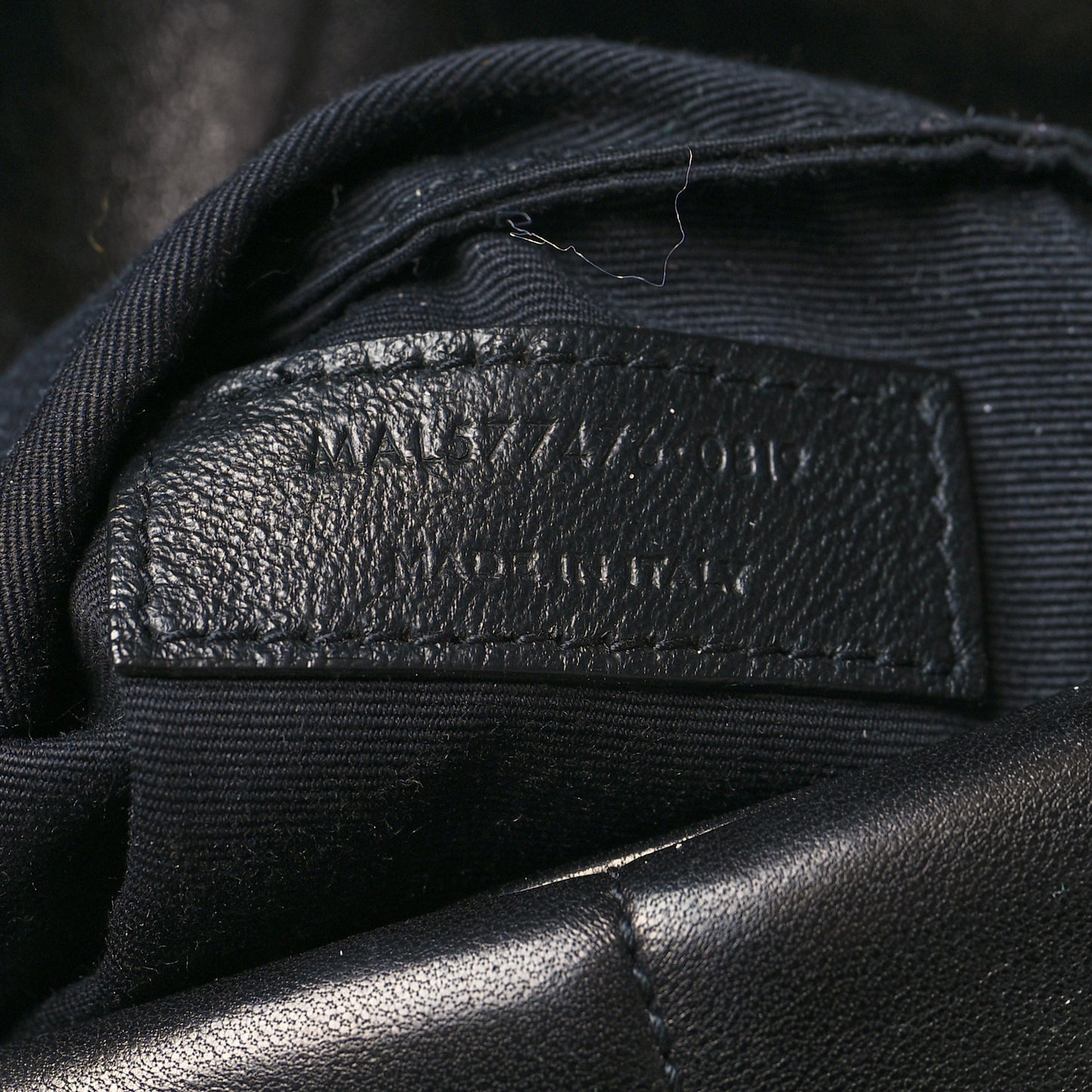 Lambskin Quilted Small Loulou Puffer Monogram Chain Satchel Black