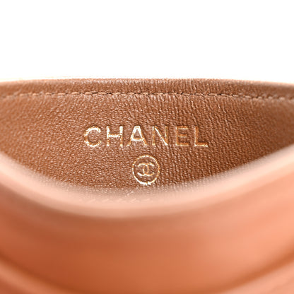 Chanel Lambskin Quilted Card Holder Brown 6 of 9