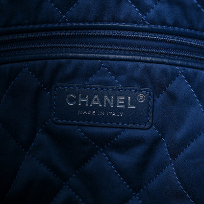 Chanel Washed Denim Quilted Studded Small Chanel 22 Blue 7 of 11