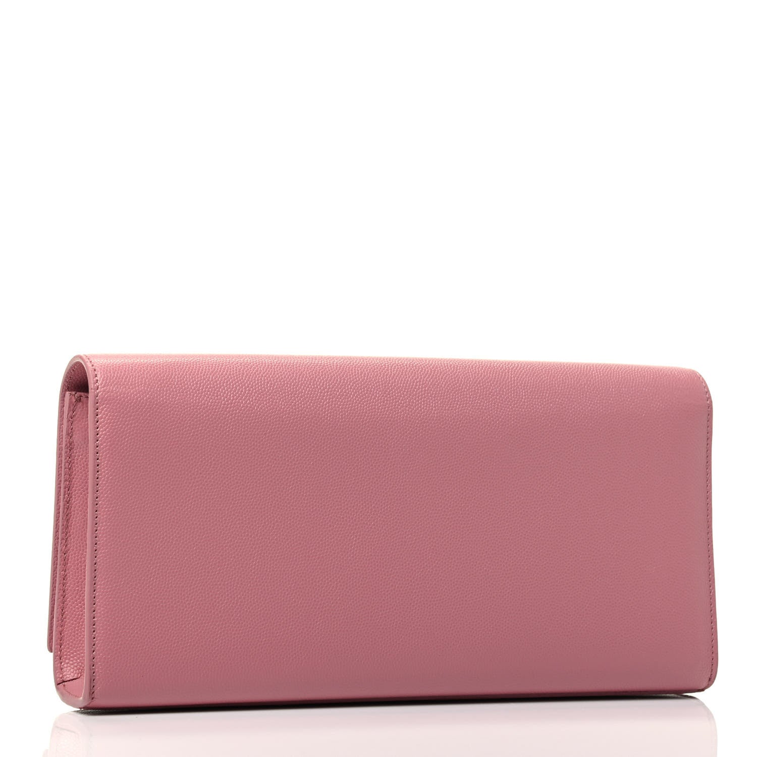 Saint Laurent Grain De Poudre Classic Monogram Cassandre Clutch Pink 2 of 3