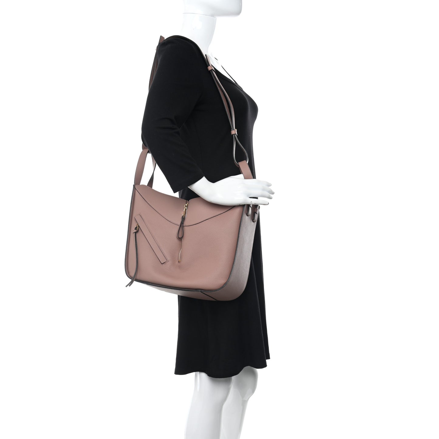 Calfskin Small Hammock Shoulder Bag Dark Blush