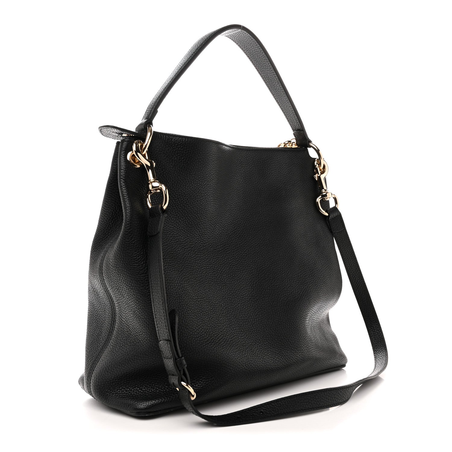 Gucci Pebbled Calfskin Large Soho Hobo Black 3 of 13