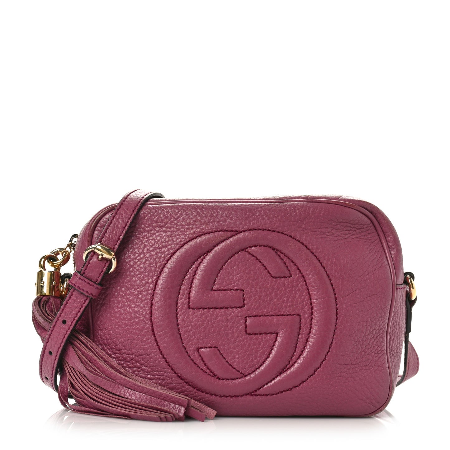 Pebbled Calfskin Small Soho Disco Bag Peonia Flower