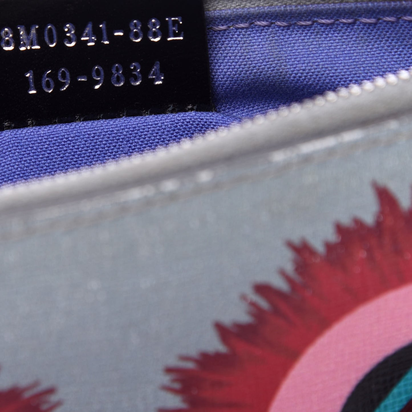 Vitello Elite Studded Hypnoteyes Zip Pouch Polvere Multicolor