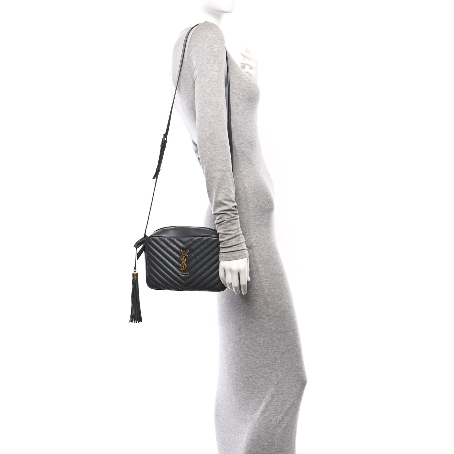 Calfskin Matelasse Monogram Lou Camera Bag Dark Smog