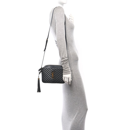 Saint Laurent Calfskin Matelasse Monogram Lou Camera Bag Dark Smog 2 of 10