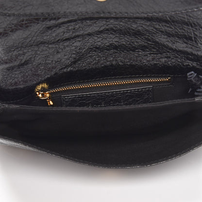 Balenciaga Agneau Giant 12 Gold Hardware Mini Envelope Strap Clutch Black 5 of 7