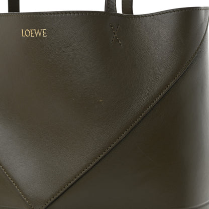 Loewe Shiny Calfskin Medium Puzzle Fold Tote Umber 10 of 10