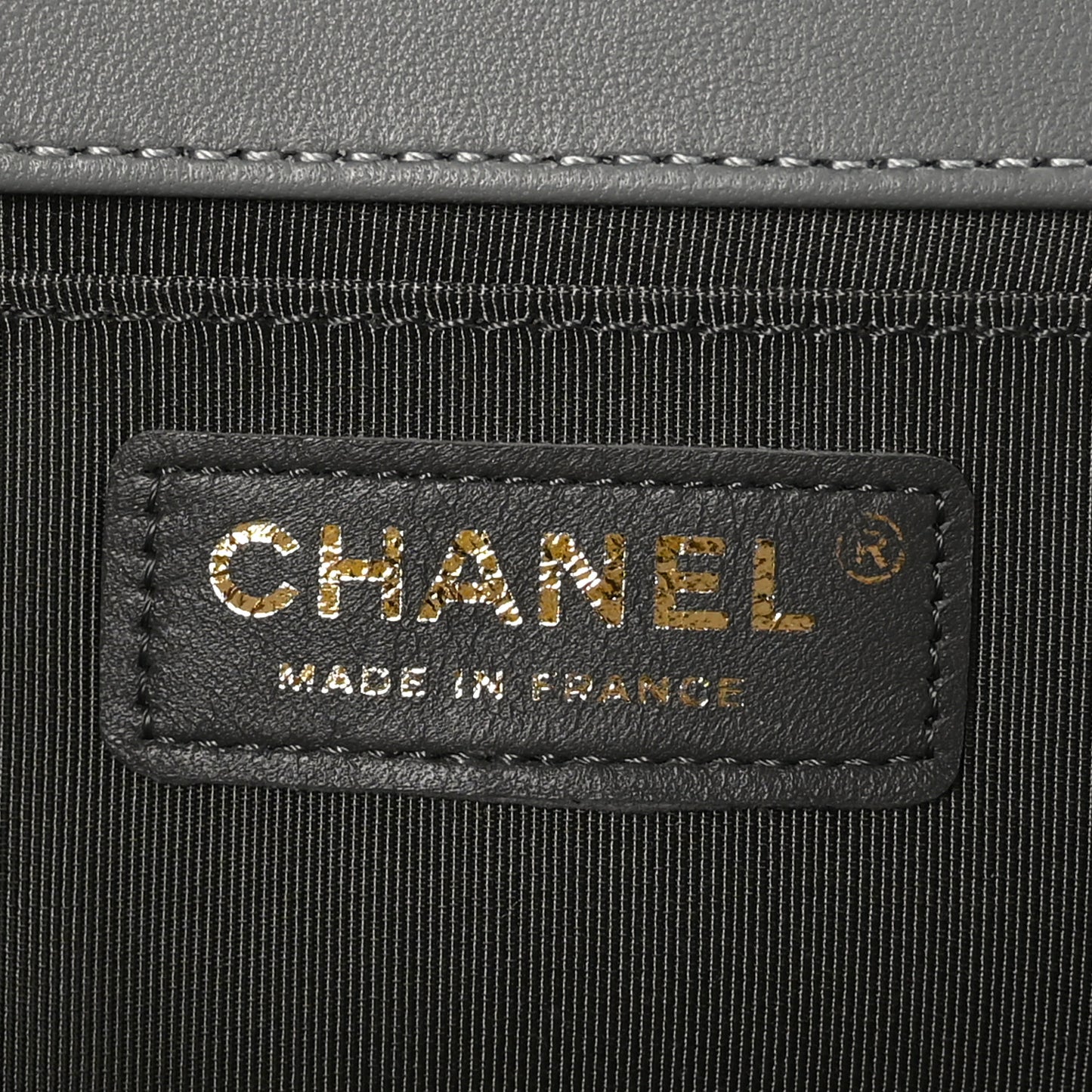 Lambskin Quilted Medium Boy Flap Grey