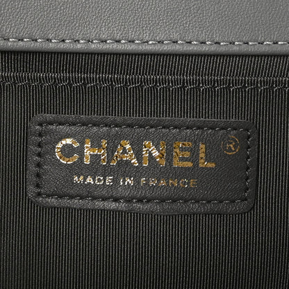 Chanel Lambskin Quilted Medium Boy Flap Grey 6 of 10