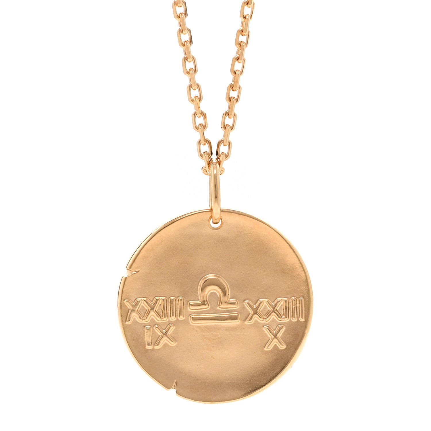 Van Cleef & Arpels 18K Yellow Gold Zodiac Libra Pendant Necklace 4 of 6