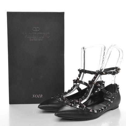 Valentino Garavani Nappa Rockstud Cage Ballerina Flats 39 Black 14 of 14