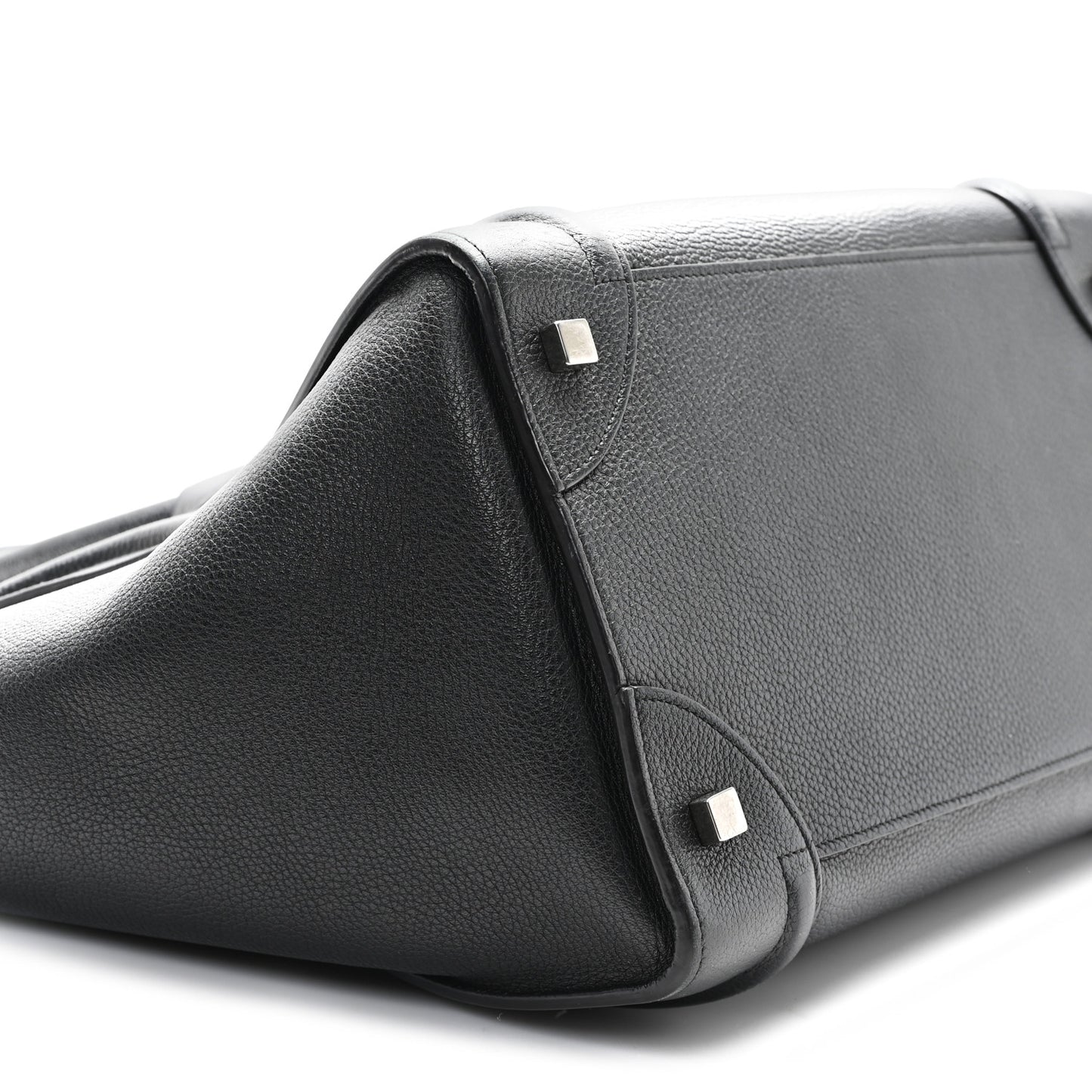 Drummed Calfskin Mini Luggage Black